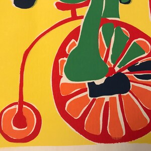 Cathy Heno Suffel Pencil Signed Serigraph - Whimsical Circus Clown - Limited Edition Print by Texas Artist - Colorful Unframed Matted Art image 8