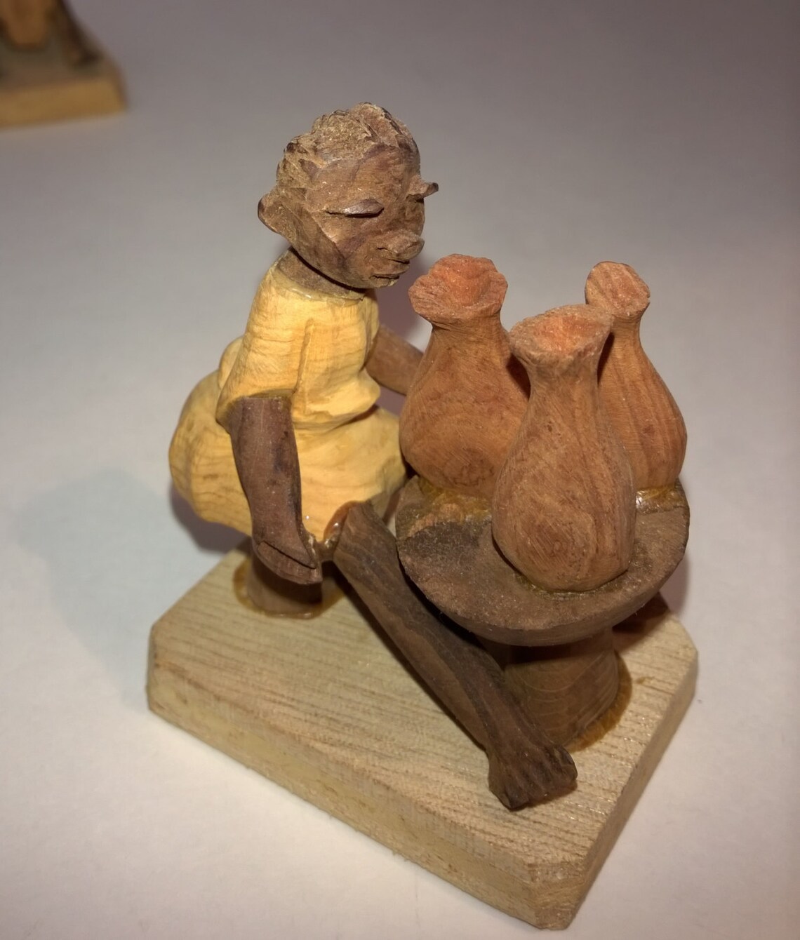 Three 60s Nigerian Thorn Wood Carvings Hand Crafted Folk Art Etsy