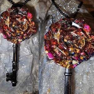 Empress Goddess Power, Beauty, & Generational Wealth Skeleton Key Necklace Pendant, Prosperity Abundance Talisman Money Charm powerful spell