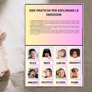 Tarjetas de emociones para niños | PDF imprimible + Guía para padres | Educación emocional Montessori
