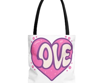Borsa a tracolla Love Heart: borsa da viaggio in poliestere resistente per tutti i giorni