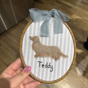 Custom Needle Felted Pet Portrait: Dog Memorial Art
