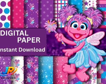 Paquete de imágenes prediseñadas de Abby Cadabby para fiestas | Kit digital de descarga instantánea | Decoración para fiestas de cumpleaños | Imágenes prediseñadas PNG imprimibles