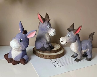 s8 ロバ 置物 インテリア 置物 立っている黒茶色の子ロバ 高さ23cm 馬 woobia ウービア おしゃれ