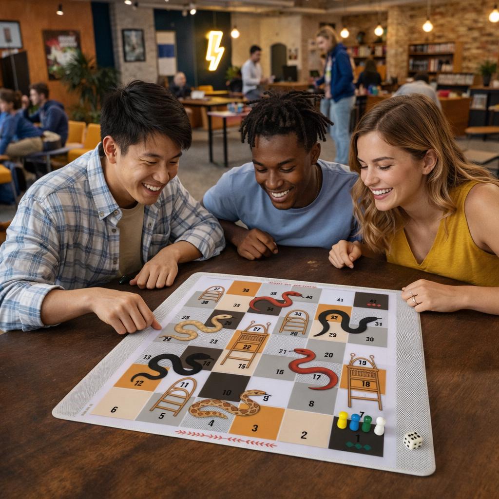 Snakes and Ladders Board Game, Family Game Night Set, Classic Kids ...