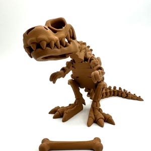 Игрушка-скелет динозавра Flexi T-Rex, шарнирная фигурка, напечатанная на 3D-принтере, коллекционный подарок в виде динозавра для детей и взрослых