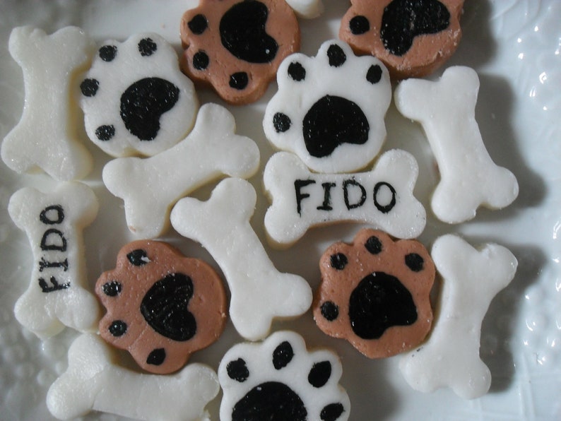 Puppy Paws and Dog Bones Mints 6 Dozen Cream Cheese Mints Etsy