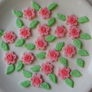 Grandma's Old Fashion Roses with Mini Leaves and Hearts Mints Special Occasions, Weddings, Parties 100 Cream Cheese Mints image 5