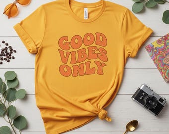 Good Vibes Only T-Shirt | Retro 70s Graphic Tee