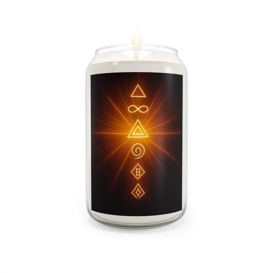 Elemental Shell Candle Mystic Elemental Symbols Candle | Scented Soy Candle 13.75oz - Etsy