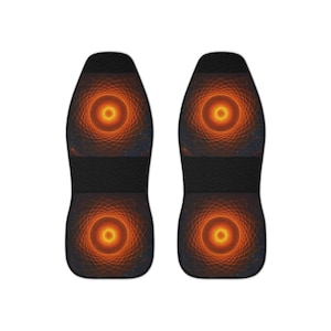 Vivid Cosmic Car Seat Covers: Bohemian Auto Decor, Road Trip Style