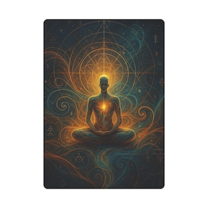 Juego de cartas de póker místico: ambiente espiritual, perfecto para noches de juego, regalo único, momentos de meditación y diversión relajante.