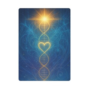 Cartas de póker místicas con diseño de corazón y ADN, juego de cartas único, regalo ideal para jugadores, coleccionistas y ocasiones especiales.