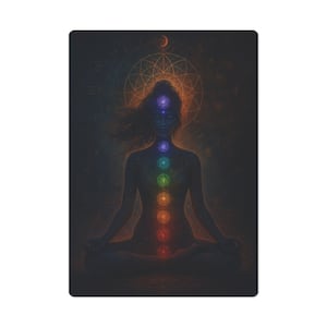 Cartas de póker de chakras místicos, cartas únicas, juego con temática de meditación, regalo para una noche de póker, inspirado en la espiritualidad.