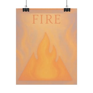 Fiery Wall Art Print, Modern Home Decor, Energetic Artwork, Gift for Fire Signs, Cozy Living Room Accent