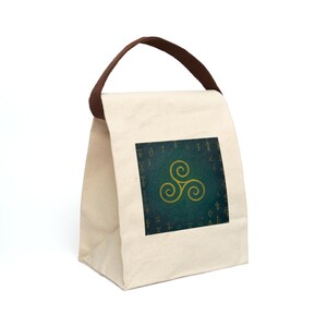 Bolsa de almuerzo de lona ecológica con correa, elegante bolsa para el trabajo, la escuela y picnics, regalo único, reutilizable.