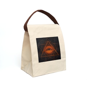 Mystical Lunch Bag, Bohemian Tote, Vegan Meal Carrier, Travel Lunchbox, Festival Bag, Eco-Friendly Food Storage