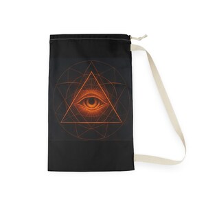 Mystical Eye Laundry Bag - Spiritual Vibe, Perfect for Witchy Decor, Boho Style, Unique Gift, Home Organization