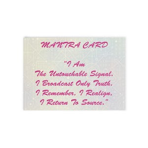 Lightwork Mantra Pertection  Cards - One-Sided Print, Mindfulness Gifts, Spiritual Messages, Positive Affirmations, Motivational Stationery