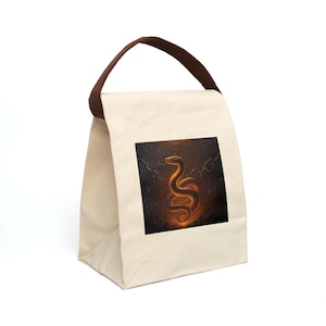 Mystical Snake Canvas Lunch Bag, Eco-Friendly Snack Tote, Unique Gift for Nature Lovers, Animal Theme, Back to School, Picnic Bag, [...]