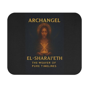 Mystical Mouse Pad with Archangel Design, Spiritual Desk Accessory, Gift for Spiritual Seekers, Office Decor, Home Workspace