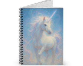 Dreamy Unicorn Spiral Notebook – Magical Journal, Fantasy Art, Creative Ideas (6" x 8")