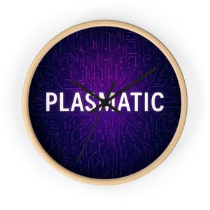 Modern Plasmatics Wall Clock - A Tech-Inspired Wall Decor, Digital Art Home Accessory, Geeky Gift, Stylish Office Clock, Unique Home Decor