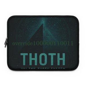 Mystical Thoth Laptop Sleeve | Ergonomic Tech Case, Gift for Students, Work Essentials, Unique Design