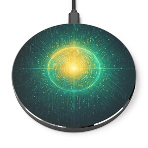 Modern Wireless Charger | Fast Charging Pad, Tech Gift for Him, Desk Organizer, Unique Decor, Birthday Present