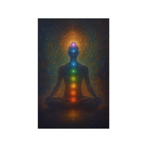 Chakra Meditation Poster: Yoga Art Print for Mindful Decor