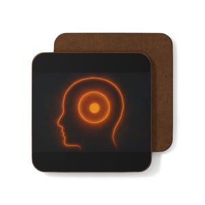 Abstract Art Coaster: Illuminated Mind Design - Unique Barware