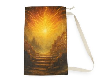 Inspirational Laundry Bag, Bohemian Storage, Dorm Room Decor, Eco-Friendly Hamper, Unique Gift for Her, Spiritual Home Accessory