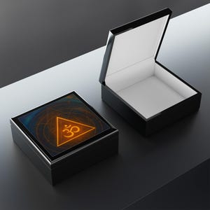 Spiritual Jewelry Box - OM Symbol, Meditation Keepsake, Chakra Storage, Unique Gift for Yogis, Boho Organizing Solution