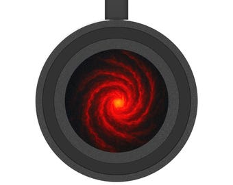 Red Spiral Vortex Quake Wireless Charging Pad