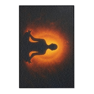 Meditative Area Rug, Zen Home Decor, Yoga Mat, Spiritual Gift, Bohemian Style Rug, Floor Carpet