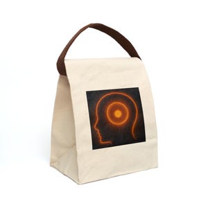Mindful Glow Canvas Lunch Bag: Reusable Eco-Friendly Tote
