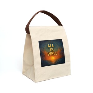 Inspirierende Canvas Lunchbag, Alles ist gut Tote, wiederverwendbare Snacktasche, umweltfreundliche Lunchbag, Wellness-Geschenktasche