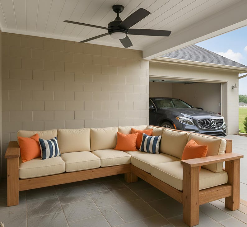 DIY Outdoor Sofa Plans PDF | Modern Patio Sectional Couch | Easy Build ...