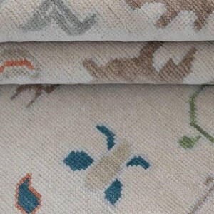 Hand-Woven Wool Oushak Rug | 8x10 Colorful Turkish Carpet