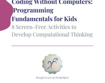 Programação para crianças sem computadores | Atividades de programação sem tela | Currículo de educação domiciliar STEM para impressão | Download digital