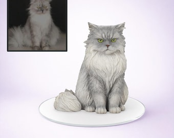 Custom 3D Printed Pet Figurine: Personalized Dog or Cat Keepsake