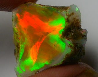 エチオピア産オパール原石、28.25カラット、マルチカラー - Etsy 日本