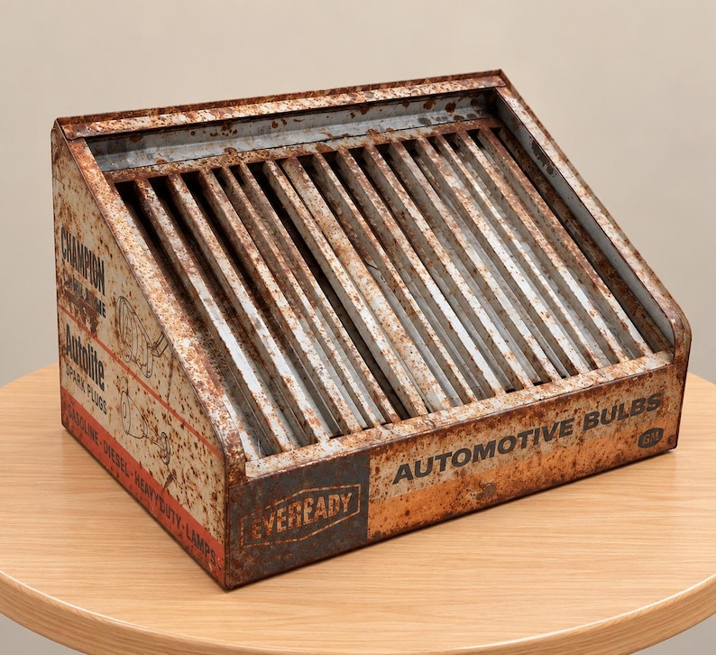 Auto Light Bulb Rack Eveready Automotive Bulb Display Rack Metal Service Station Garage ...