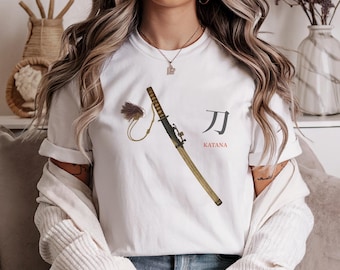 Katana Sword T-Shirt | Japanese Samurai Blade Tee | Traditional Katana Art Shirt