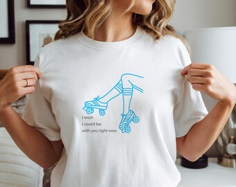 Retro Roller Skate Unisex Softstyle T-Shirt, Romantic Line Art Tee,Fun Graphic Tee, Skater Gift, Casual Wear, Roller Disco Fashion