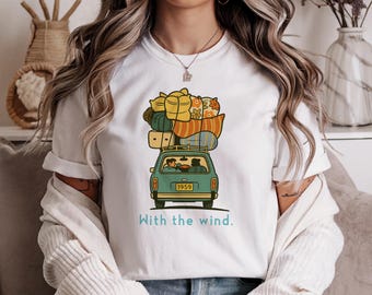 1959 Retro Travel T-Shirt | Vintage Car Road Trip Tee | Nostalgic Adventure Graphic | With the Wind Travel Gift
