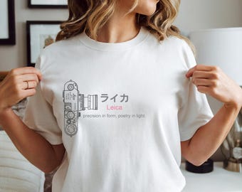 Leica Camera Graphic T-Shirt, Photography Lover Tee, Gift for Photographers, Unisex Softstyle Shirt, Art Print Tee, Casual Everyday Wear