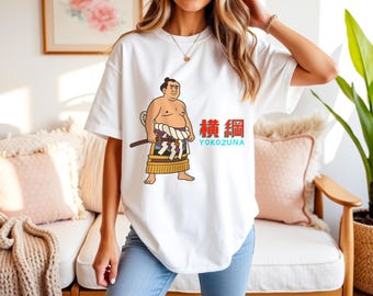 Sumo Wrestler T-Shirt,Yokozuna Graphic Tee, Perfect for Sumo Fans, japanese culture, samurai style tee, Japanese Culture, Anime Style