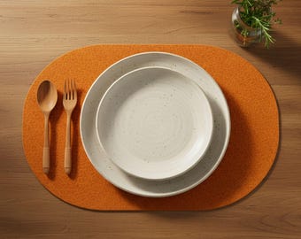 Thick Felt Placemats: Modern Dining Table Decor