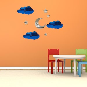 Stars Mirror Acrylic Wall Hanging: Playful Kids Room Decor